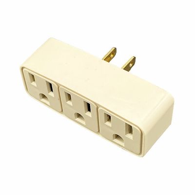 Turn 1 Holes Into 3 Holes 125V 15A 3 Head Adapter 3 Prong Power Plug